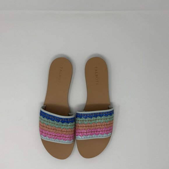 Talbots Hannah Zig-Zag Straw Slides - Picture 2 of 6